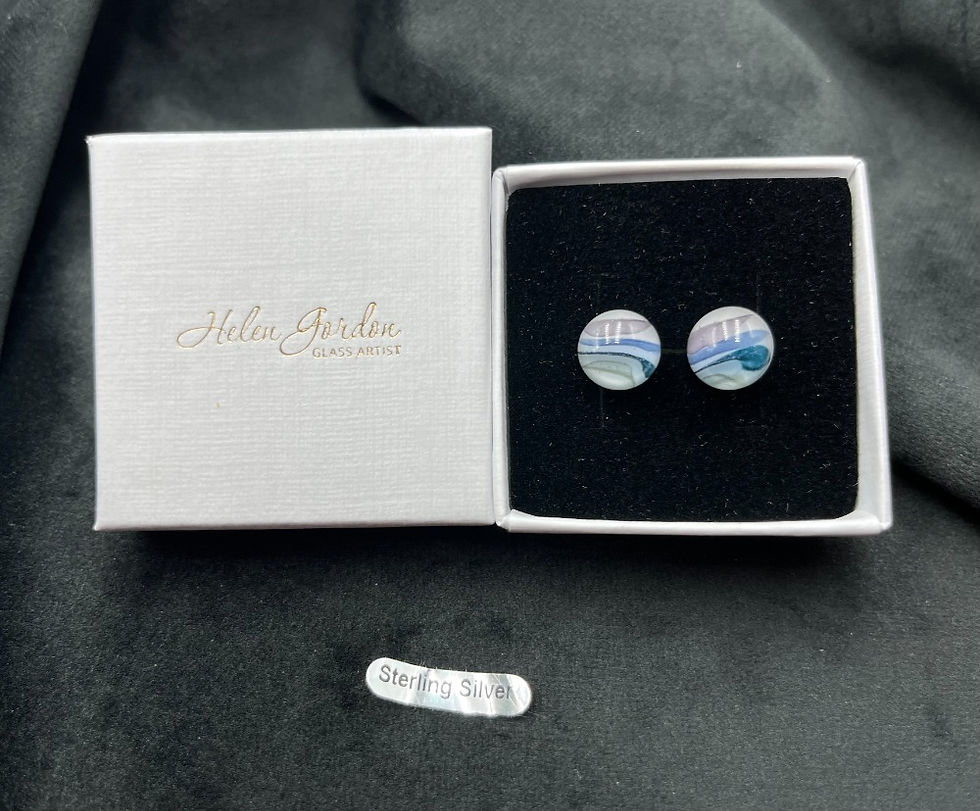 Thumbnail: Midnight Blue Ripple Earrings