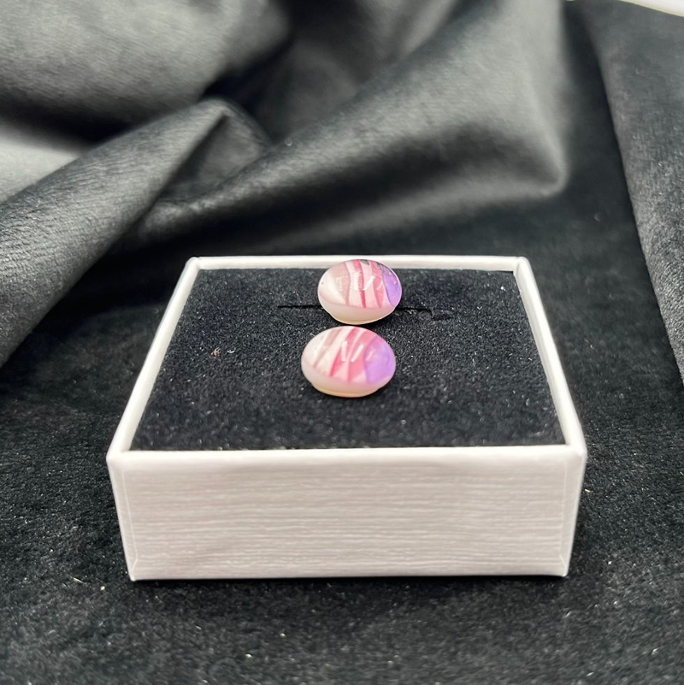 Thumbnail: Petal Pink Ripple Earrings