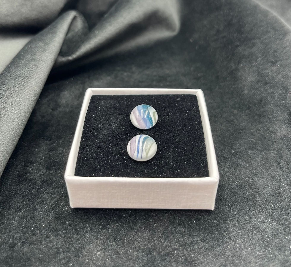 Thumbnail: Midnight Blue Ripple Earrings