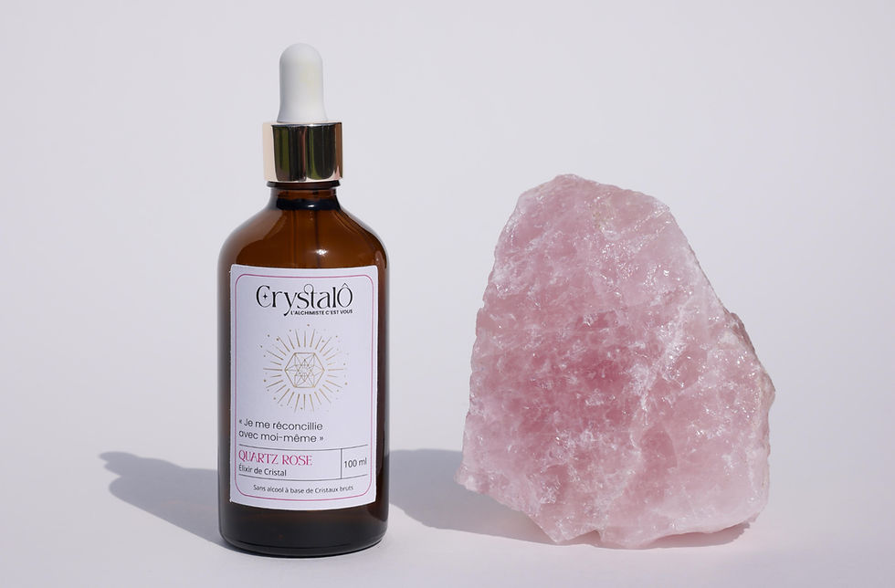 Elixir de Cristal de Quartz rose maison CrystalÔ
