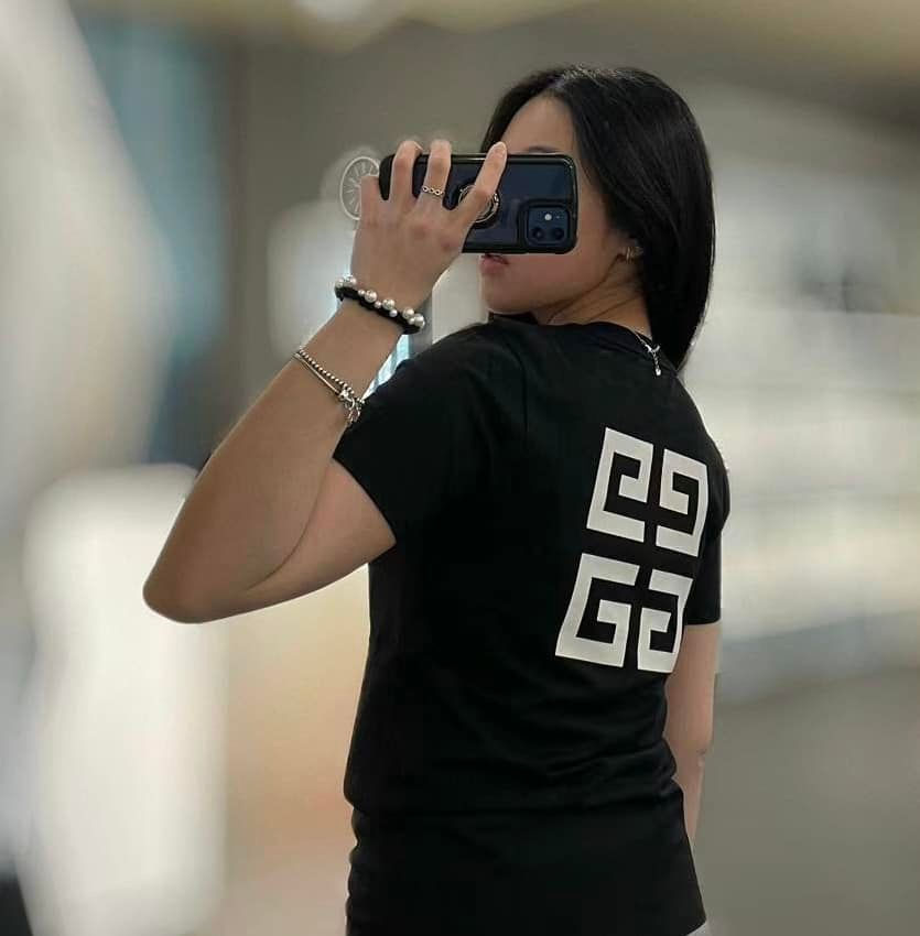 縮圖：GIVENCHY 男女童同款經典背面大Logo雙面印刷白T 