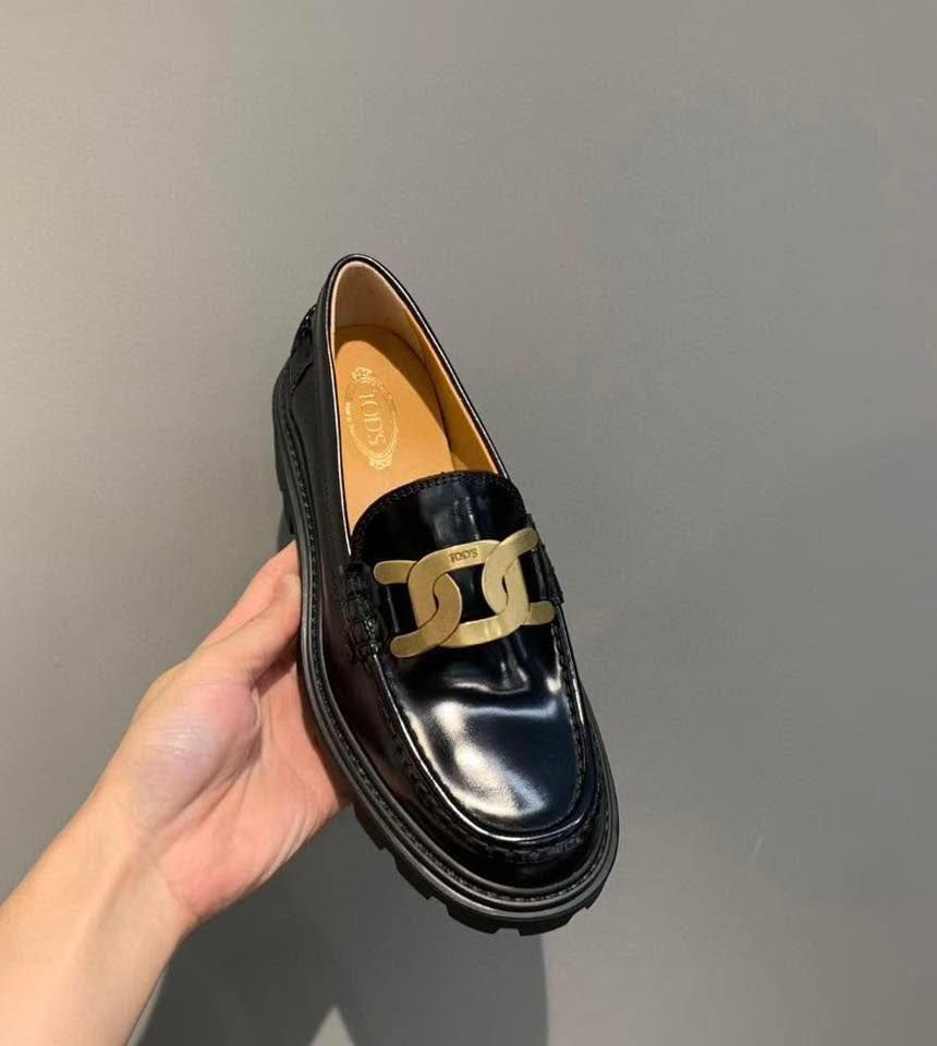 縮圖：TOD’S  女仕黑色爆款加厚底樂福鞋