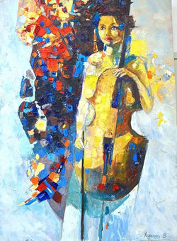 musician, 2015,100x70, oil, canvas