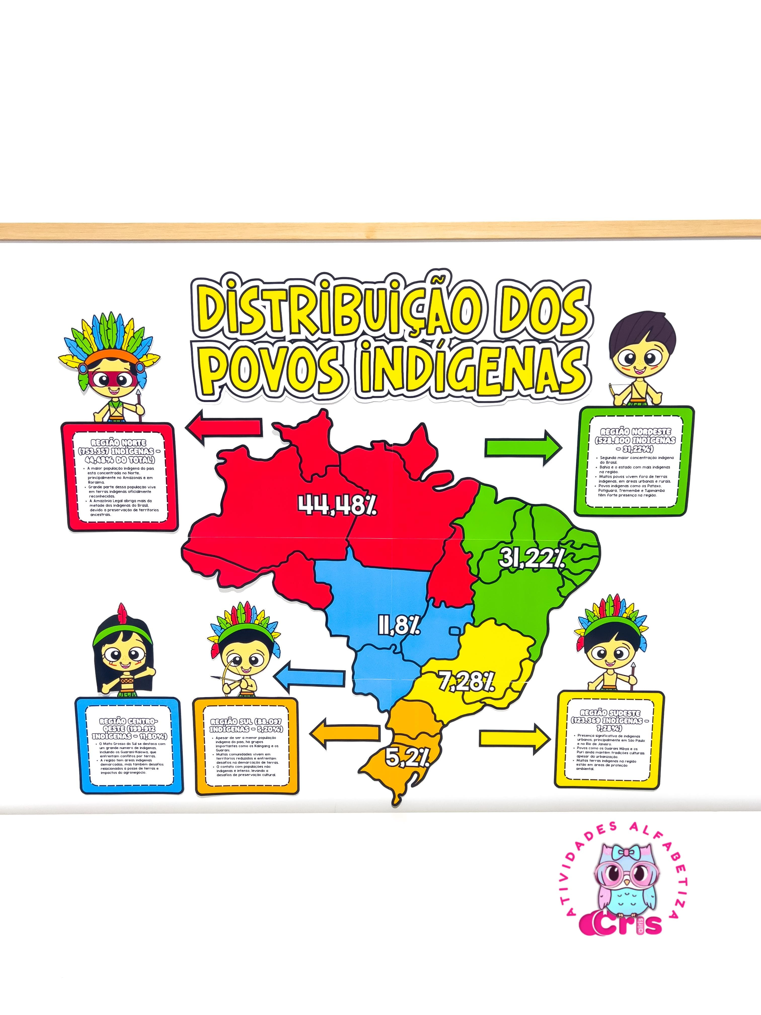 Painel Distribuição dos Povos Indígenas no Brasil 🛶🌳