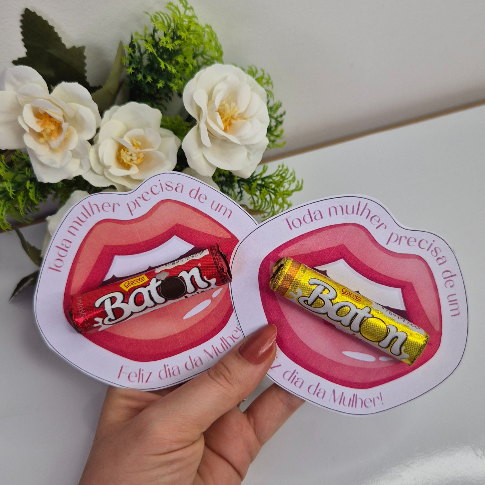 💄💋 Lembrancinha dia das Mulheres Boca Toda Mulher Merece um Batom