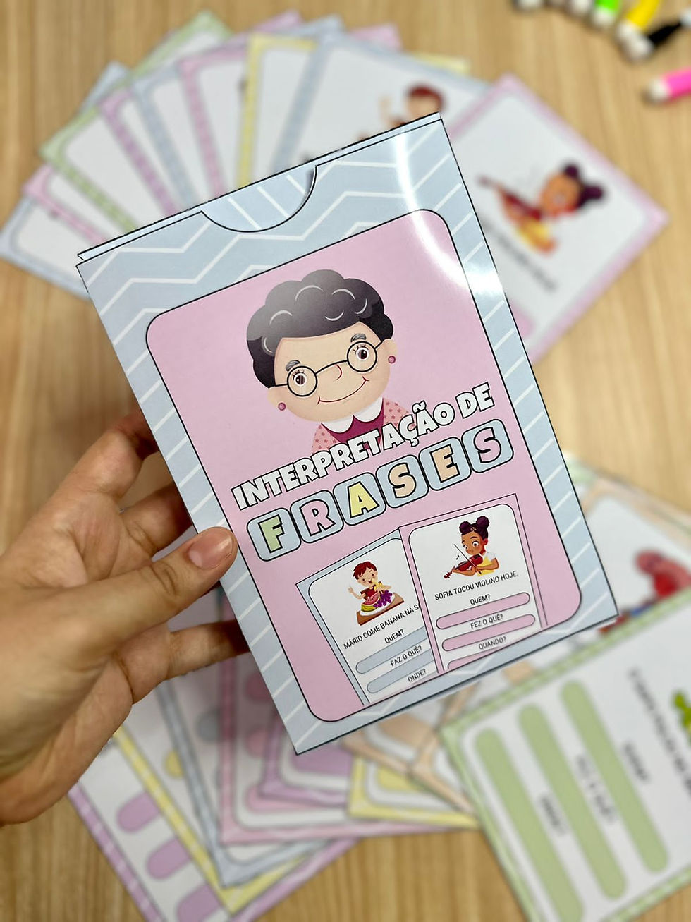 Thumbnail: Caixinha Fichas Leitura e Interpretação de Frases