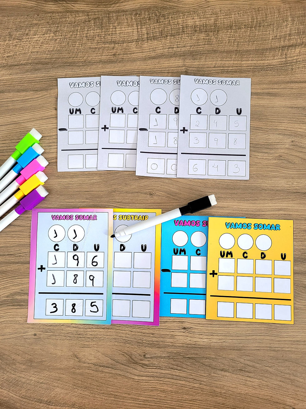 Thumbnail: FICHAS DE ADIÇÃO E SUBTRAÇÃO