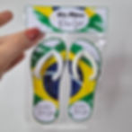 Lembrancinha Copa do Mundo Brasil par chinelinhos mimo