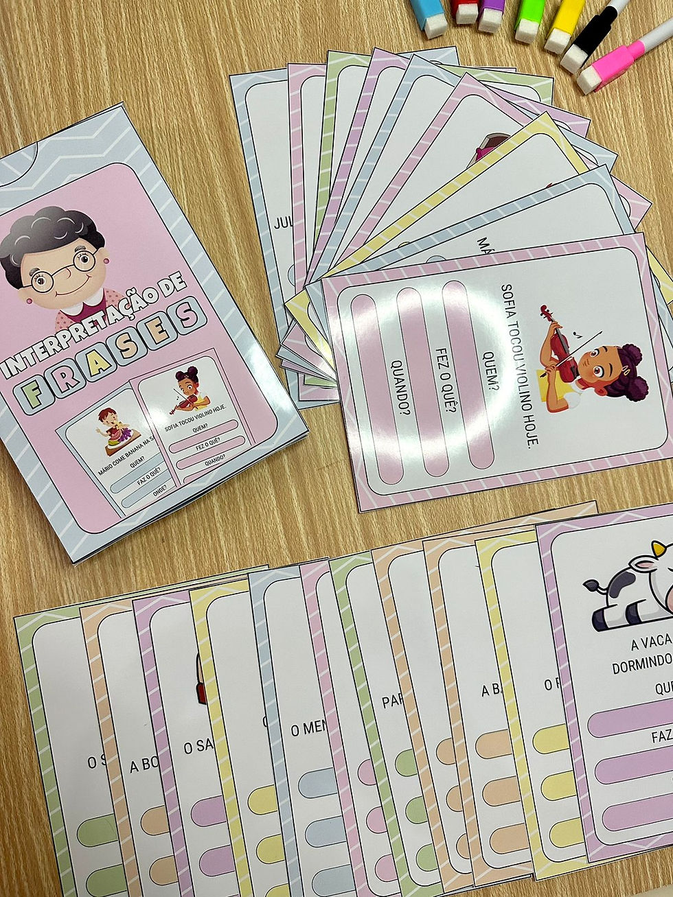 Thumbnail: Fichas Leitura e Interpretação de Frases