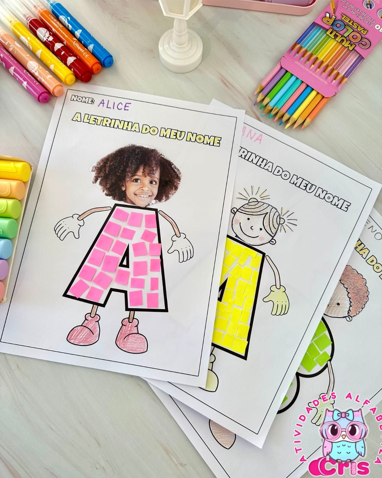 😍 Atividade A letrinha meu nome