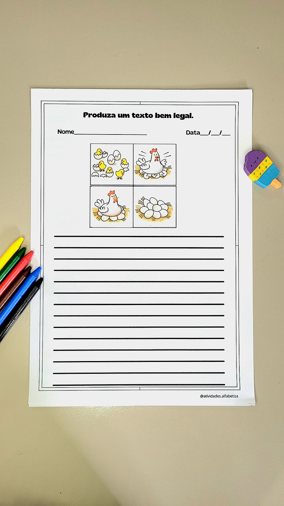 Thumbnail: 🗒️Kit Produção de Texto