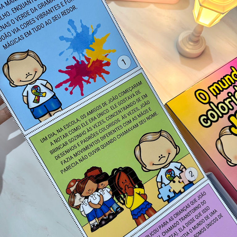 Thumbnail: 🌎🌈 O mundo Colorido de João | Historia sobre o autismo