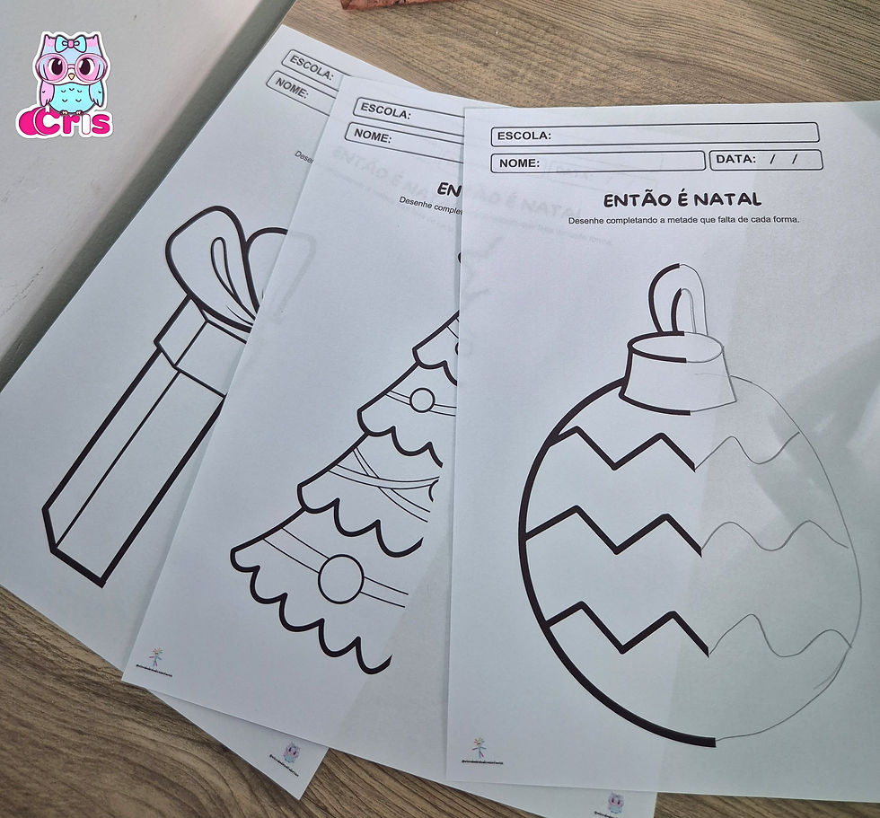 Miniatura: ATIVIDADE DE NATAL - COMPLETE O DESENHO 🎄