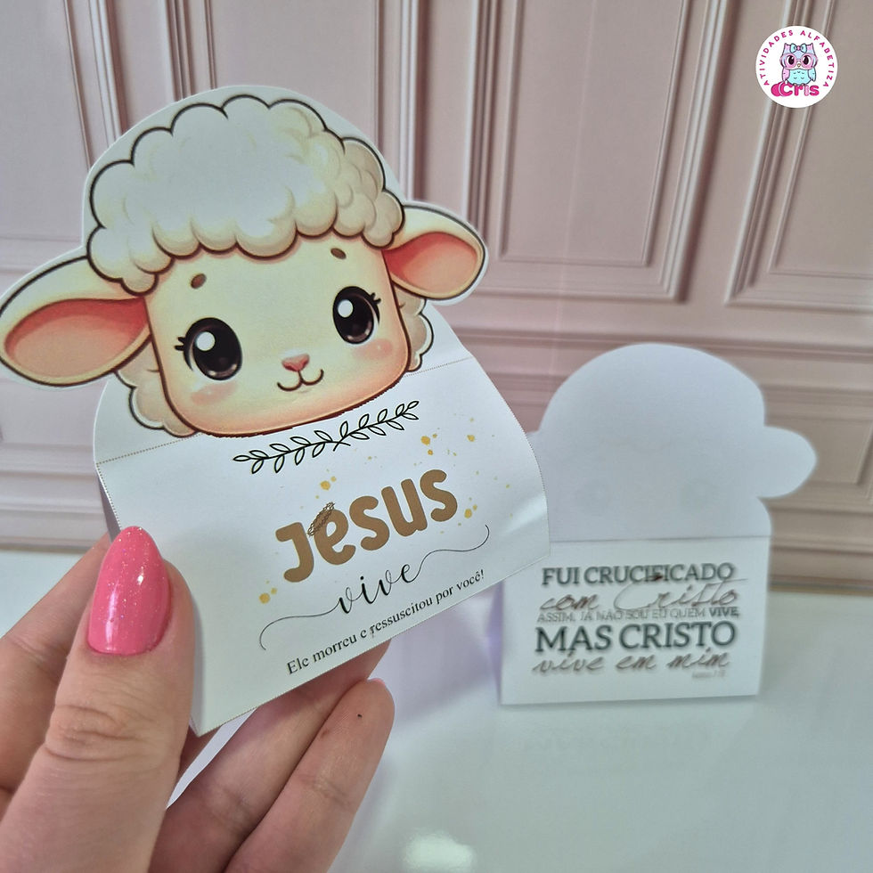 Miniatura: 🐑✝️ LEMBRANCINHA DE PÁSCOA CORDEIRO