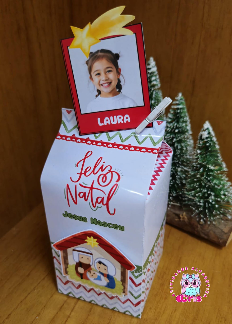 Miniatura: 🎄🎅 LEMBRANCINHA NATAL CAIXINHA MILK PRESÉPIO