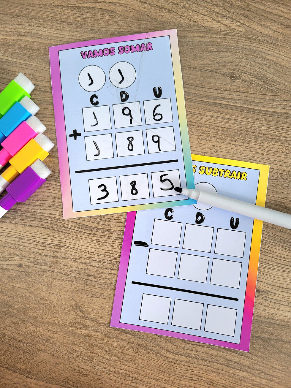 Thumbnail: FICHAS DE ADIÇÃO E SUBTRAÇÃO