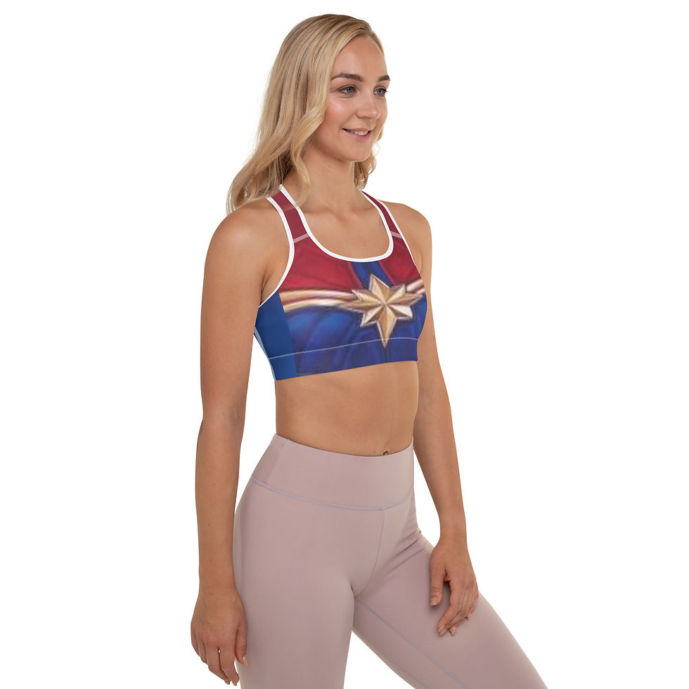 Thumbnail: Captain Marvel Padded Sports Bra