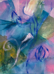 Abstract painting inspired by nature, created by Norwegian visual artist Kristin Romberg. Contemporary art with expressive colors and textures. Acrylic on canvas. Keywords: abstract art, modern painting, nature inspired, contemporary artist, art for sale, Kristin Romberg.