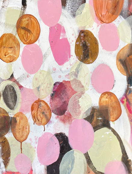 Abstract painting inspired by nature, created by Norwegian visual artist Kristin Romberg. Contemporary art with expressive colors and textures. Acrylic on canvas. Keywords: abstract art, modern painting, nature inspired, contemporary artist, art for sale, Kristin Romberg.