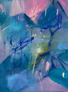 Abstract painting inspired by nature, created by Norwegian visual artist Kristin Romberg. Contemporary art with expressive colors and textures. Acrylic on canvas. Keywords: abstract art, modern painting, nature inspired, contemporary artist, art for sale, Kristin Romberg.