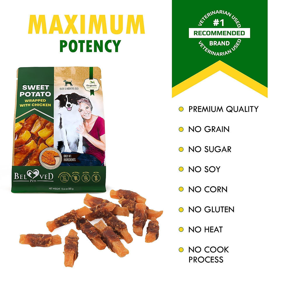 Thumbnail: Dog Sweet Potato Wrapped with Chicken Pet Natural Chew Treats Grain Free Snacks
