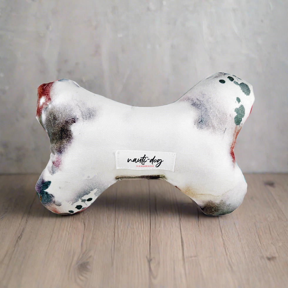 Thumbnail: Rustbelt Luxury Grunge Denim Stuffed Squeaker Wubby Dog Toy