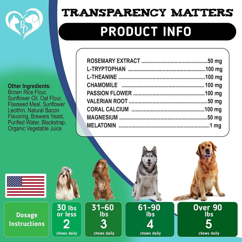 Thumbnail: Hemp Calming Chews for Dogs Puppy Pet Separation Anxiety Relief Treats for Dog