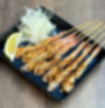 Torched Togarashi Ebi skewers