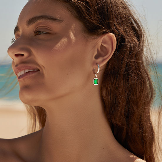 תמונה ממוזערת: TIWIP.co.il | עגילי אמרלד - נטעלי