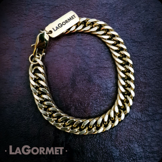 תמונה ממוזערת: LaGormet | צמיד מתושאל - גורמט זהב חוליות כבד