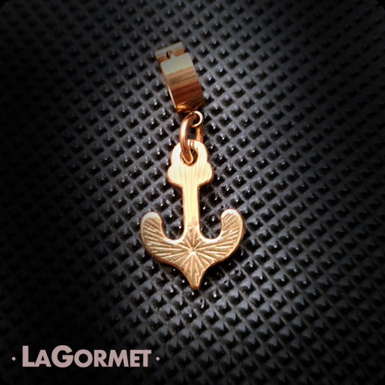תמונה ממוזערת: LaGormet | עגיל זהב בשמת - עגיל חישוק עוגן