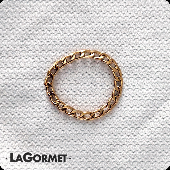 LaGormet | טבעת גורמט עדינה - טבעת זהב גבע