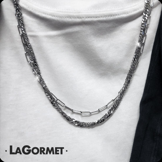 LaGormet | שרשרת אוריה - גורמט חוליות משולב (5 מ"מ)