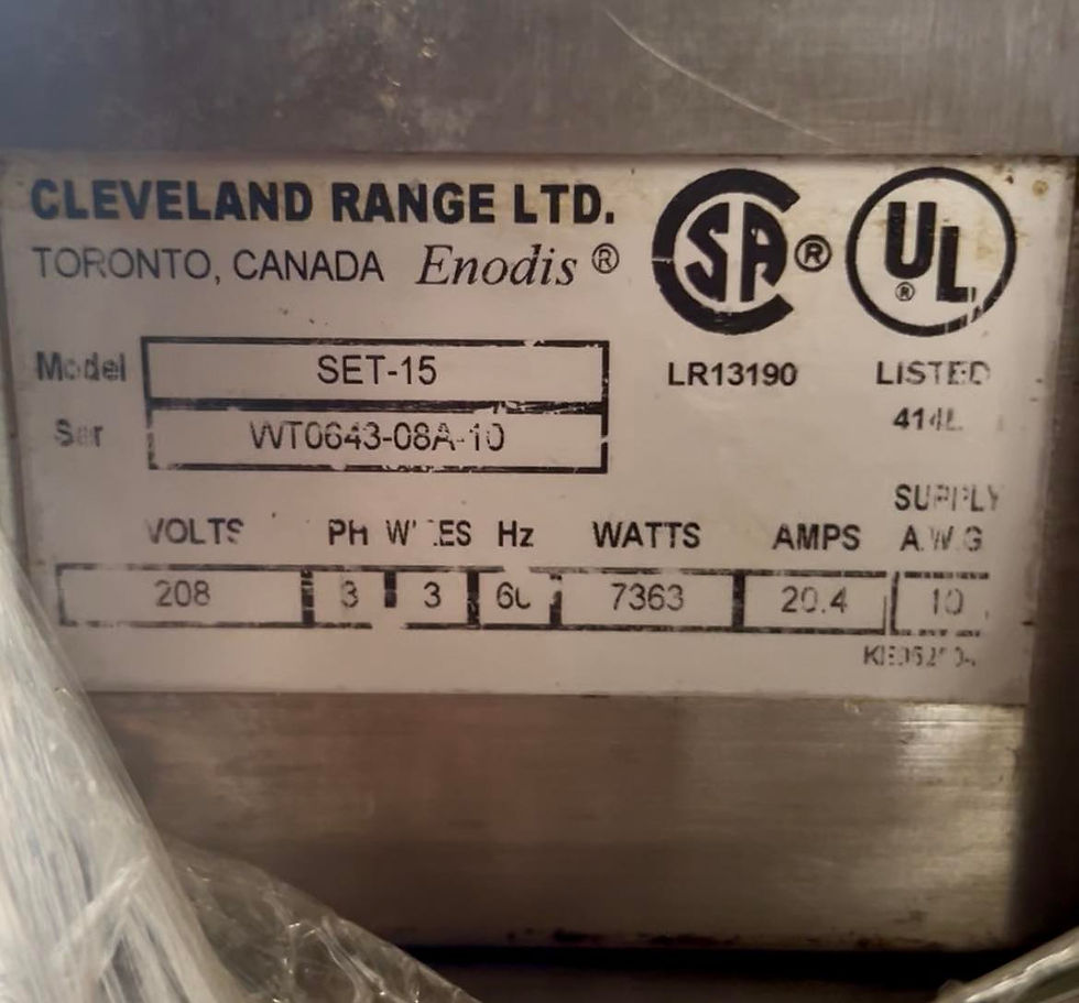 Thumbnail: Cleveland 15 Gallon Tilting Skillet