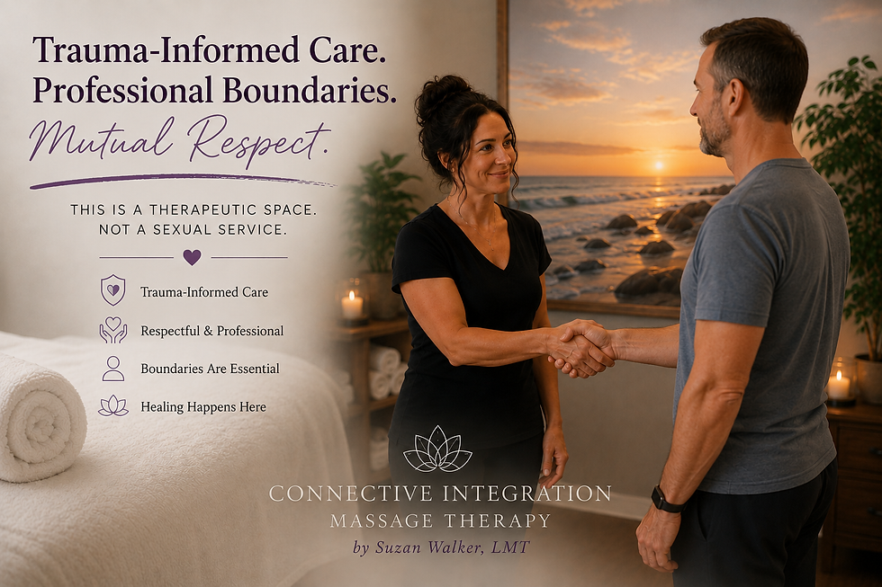 Respecting Boundaries in Therapeutic Massage and Energy Dynamics: Trauma-Informed Care Is Not Sex Therapy