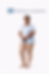 Woman in a light blue shirt and beige compression garments stands against a white background. Text: "Q&A FAQ About Lymphedema."
