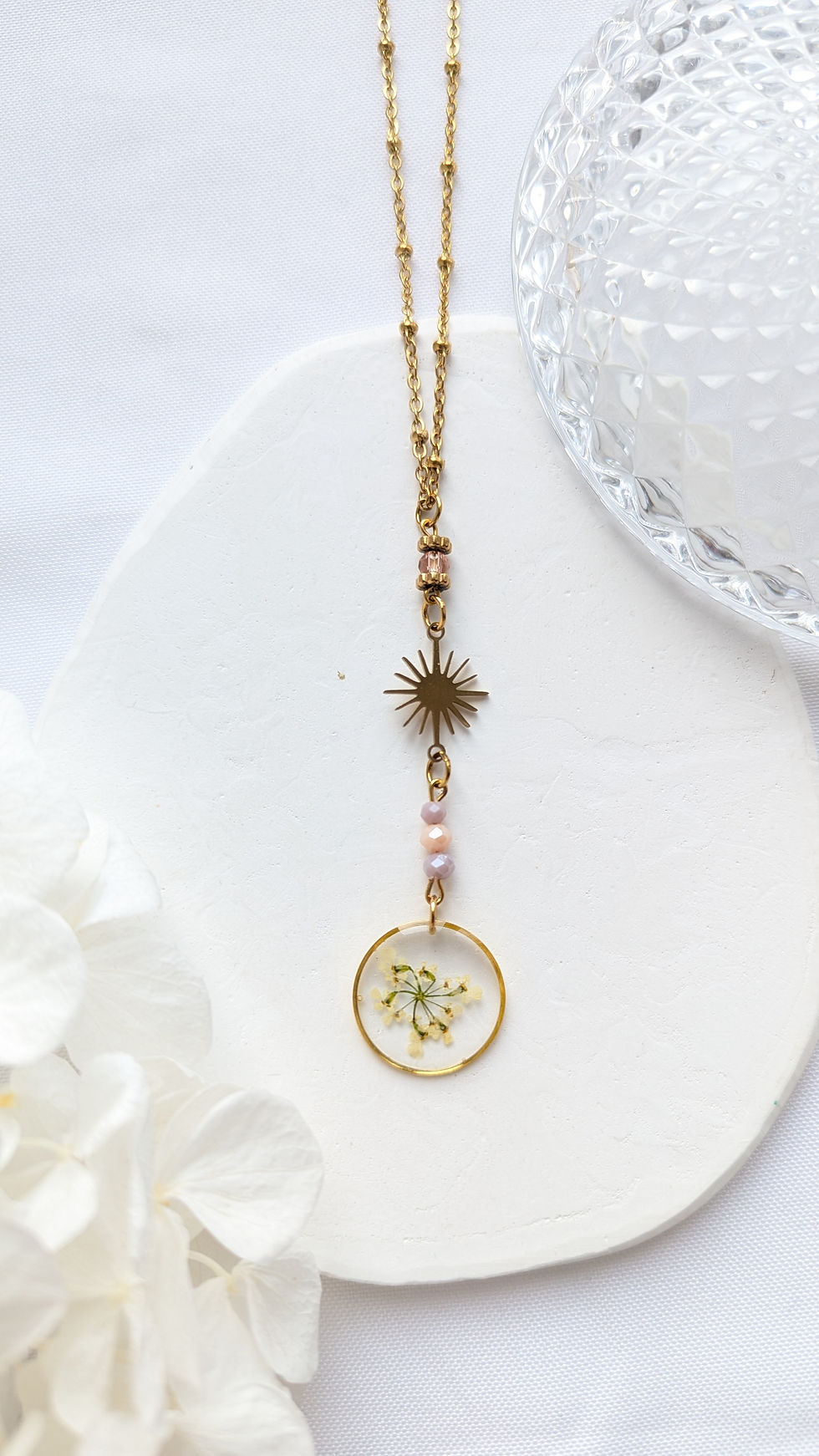 Miniature : Le collier Hélios Garden rose Cerfeuil