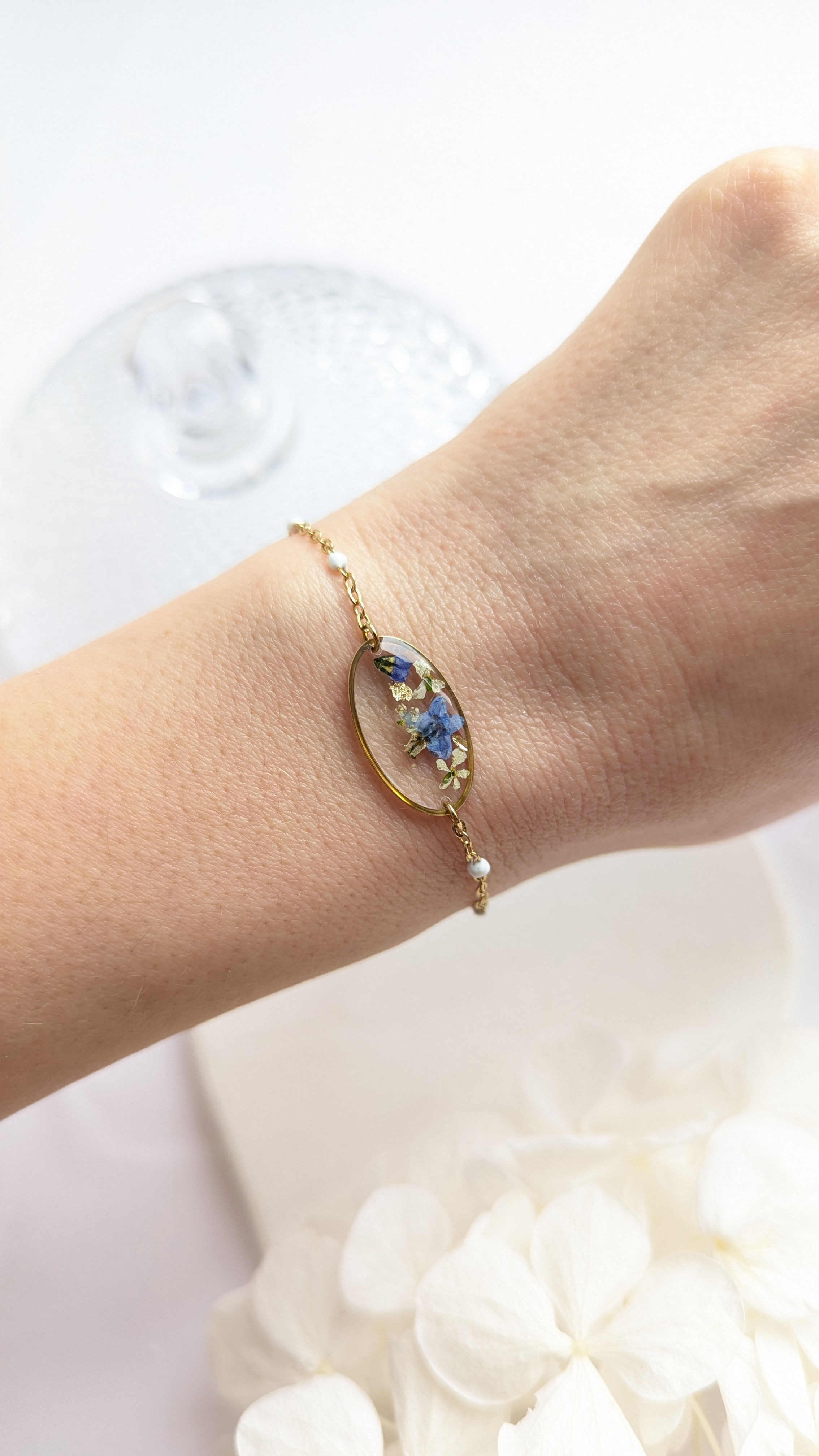 Bracelet Myosotis blanc