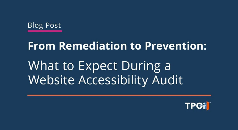 Blog Post. From Remediation to Prevention: What to Expect During a Website Accessibility Audit