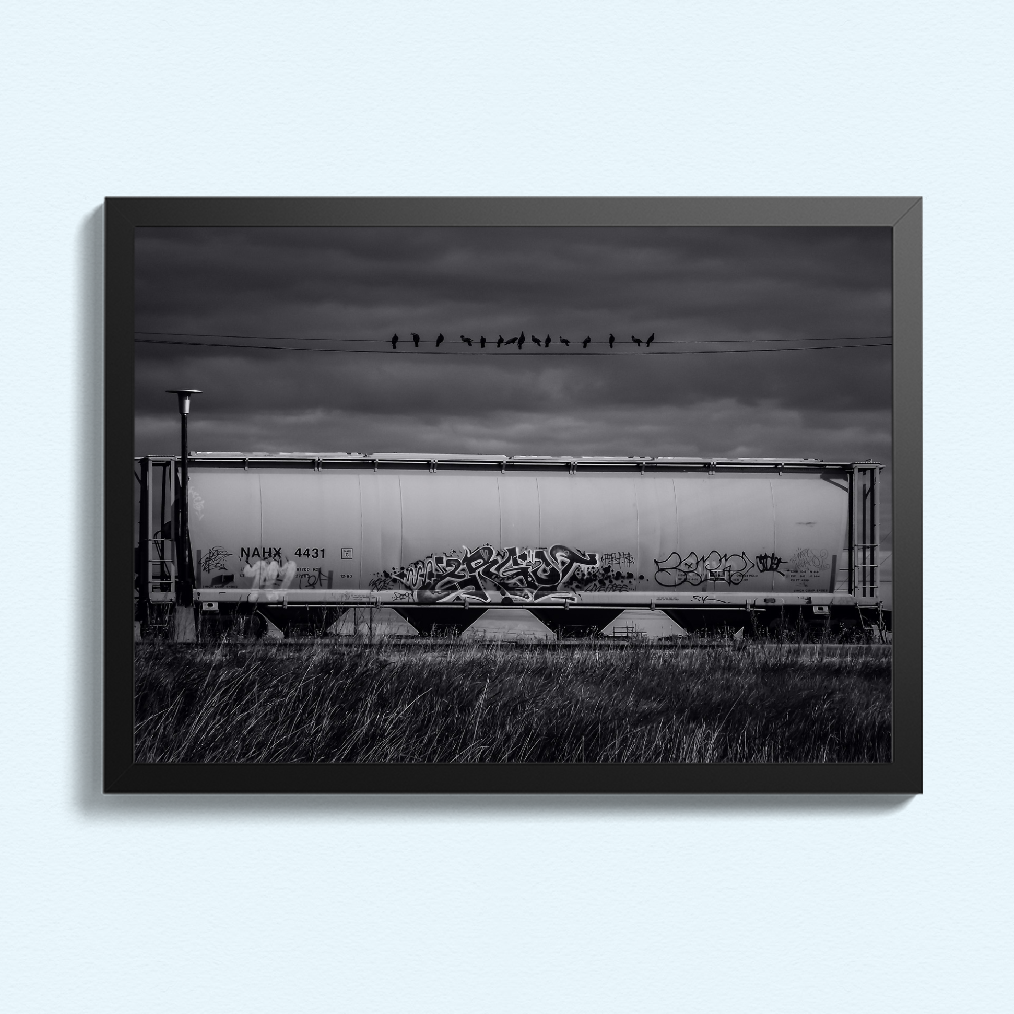 TRAIN YARD - BLACK & WHITE