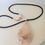 Thumbnail: Natural Flower Agate Pendant Cord Necklace