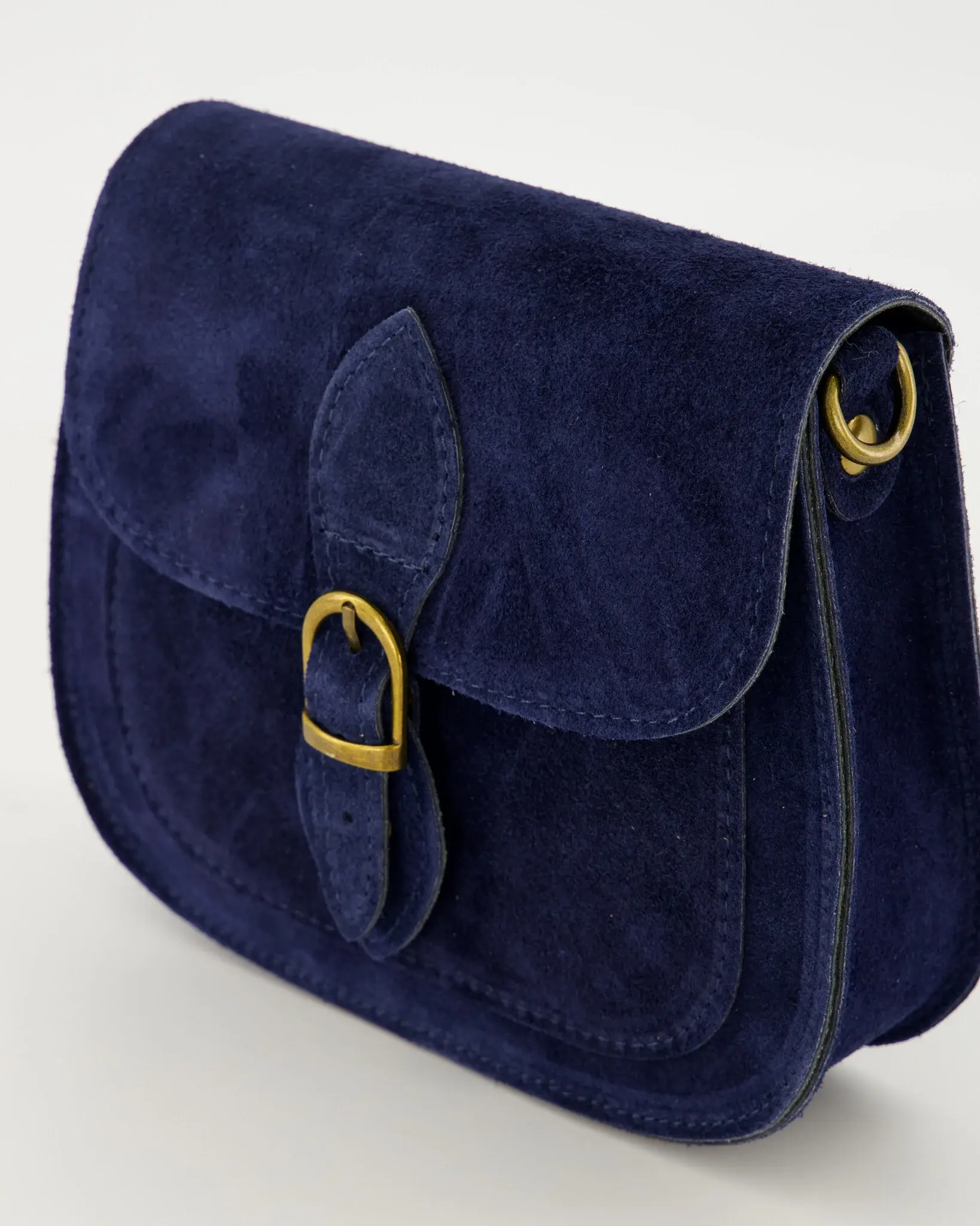 Suede dames tas Sola donkerblauw