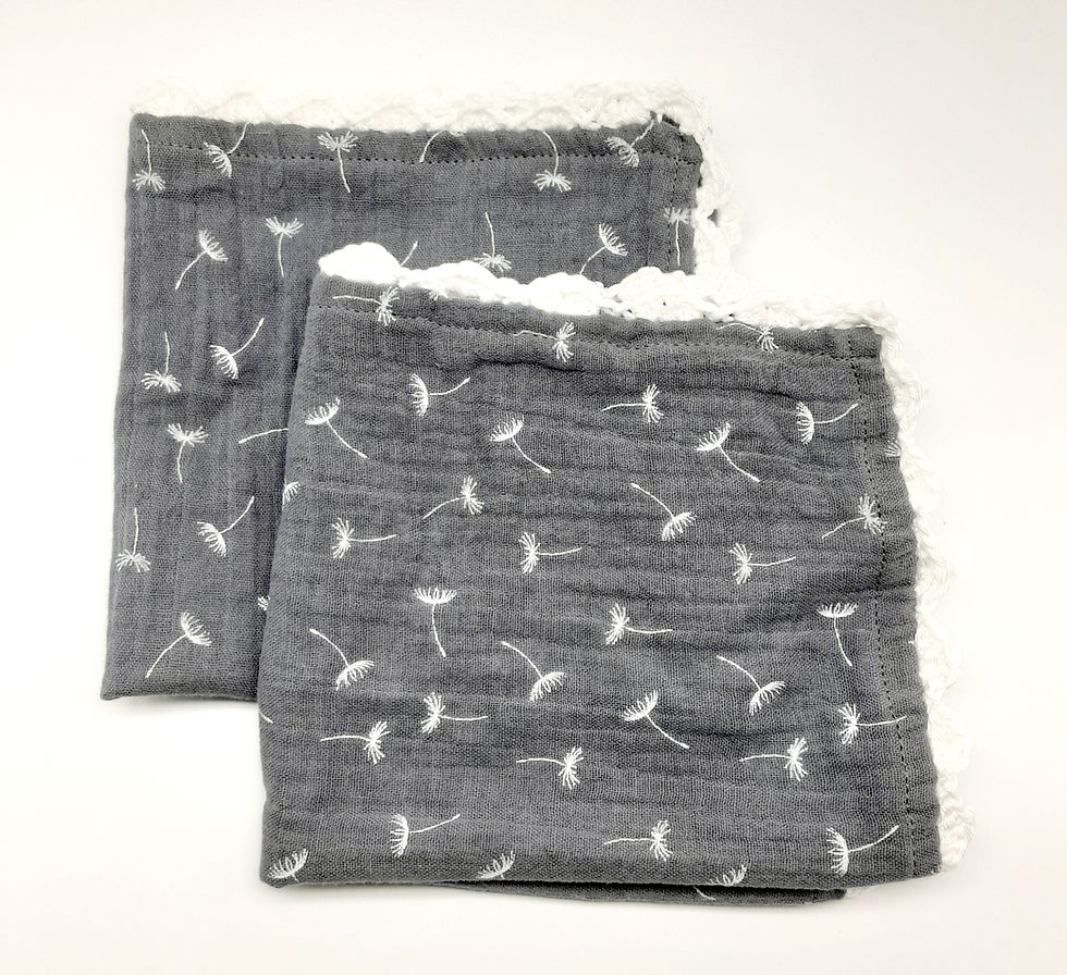 Spuugdoekje Grey Fluff 2 stuks