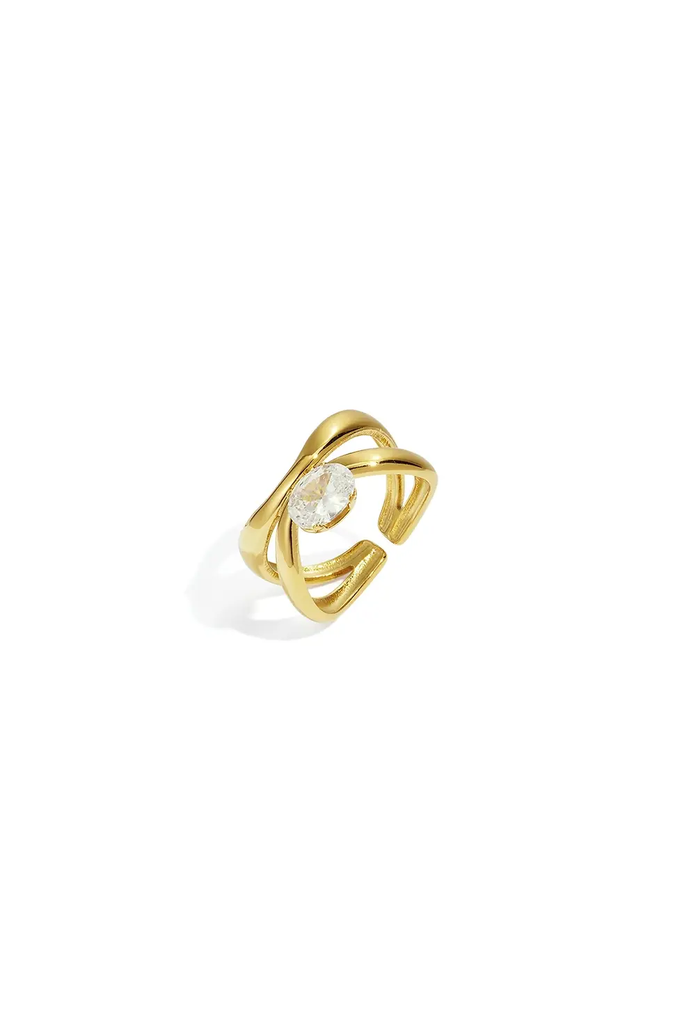 Ring stainless steel goud