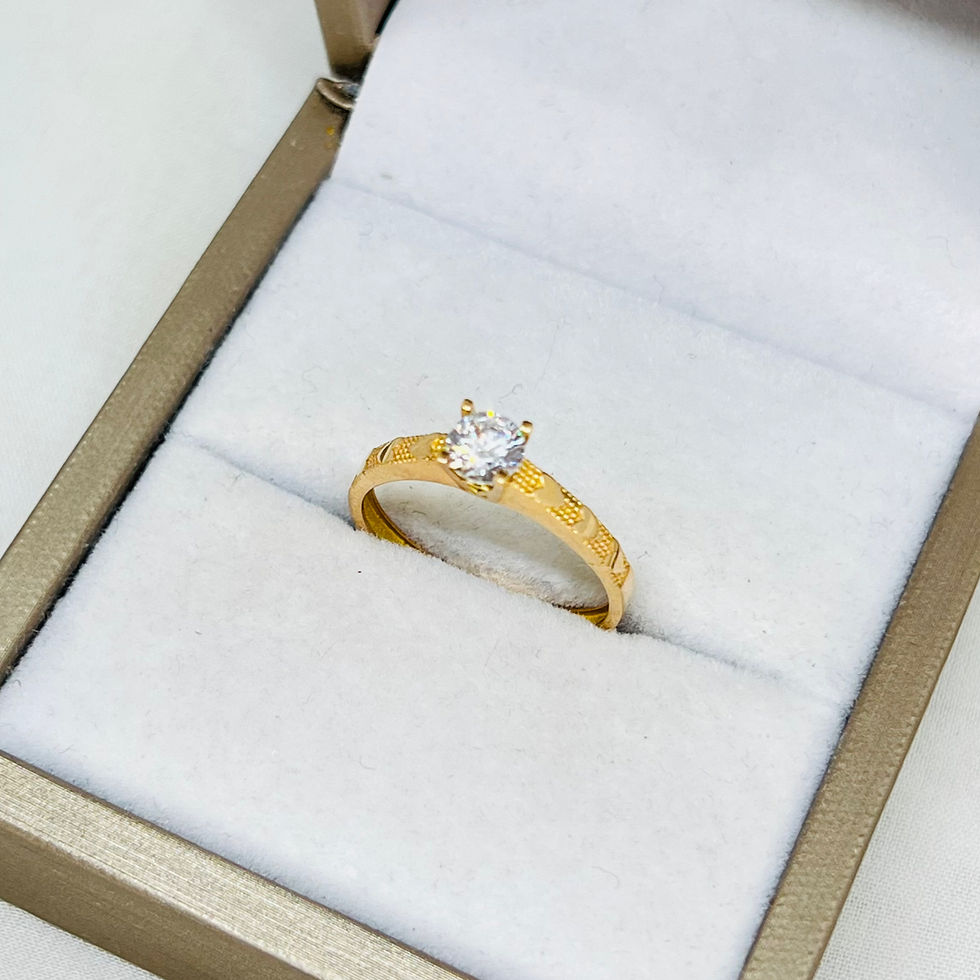 Miniatura: Anillo de compromiso en oro rosado