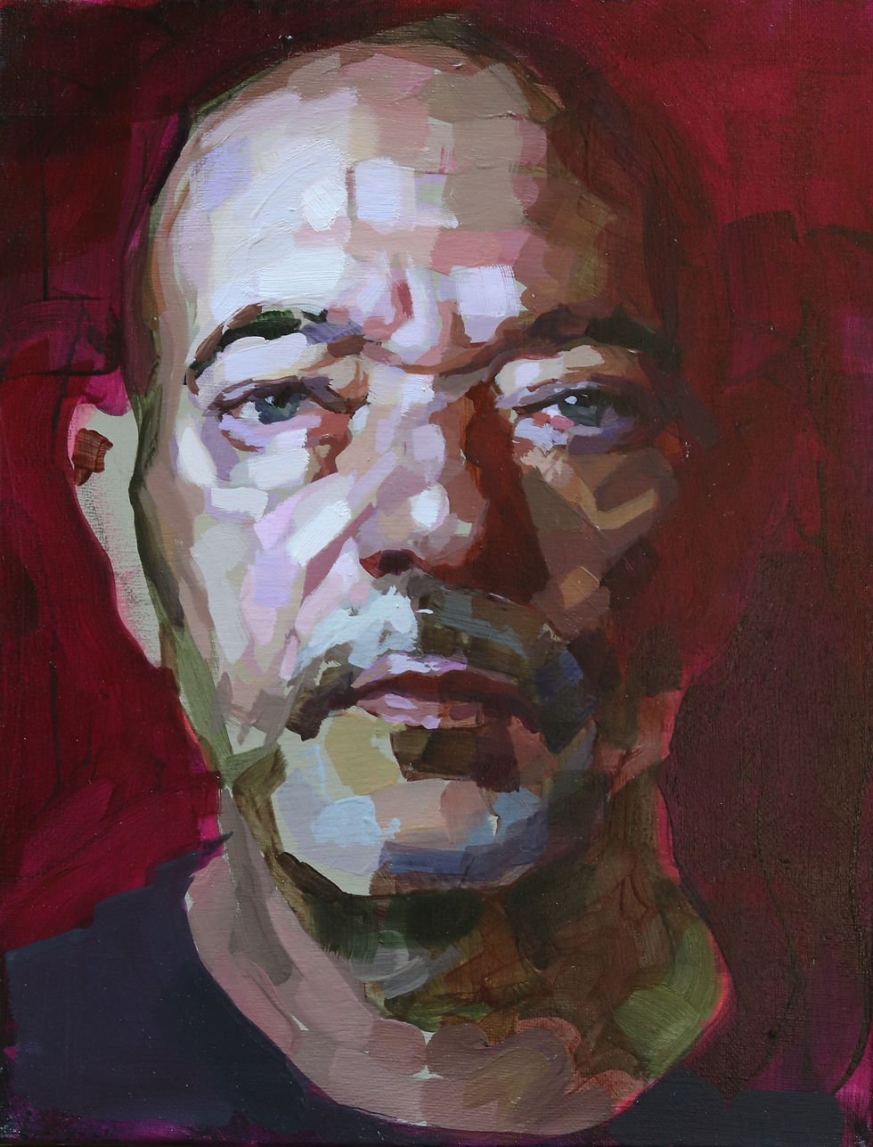 Autoportrai 2608, acrylique et huile sur toile, 35 x 27 cm