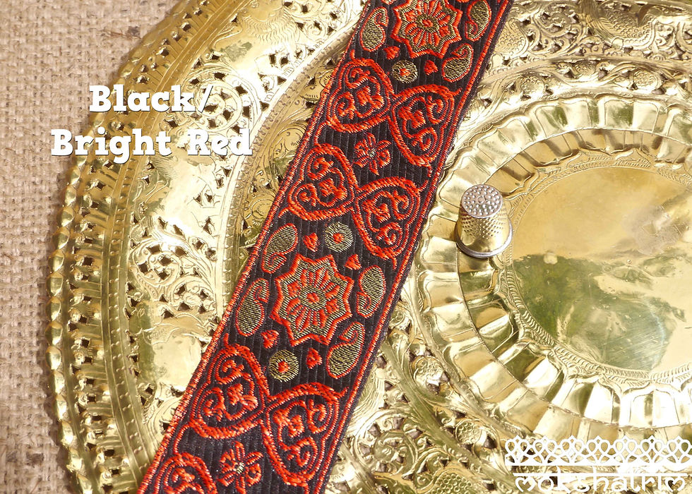 Thumbnail: Baroque Paisley Jacquard Ribbon MA134