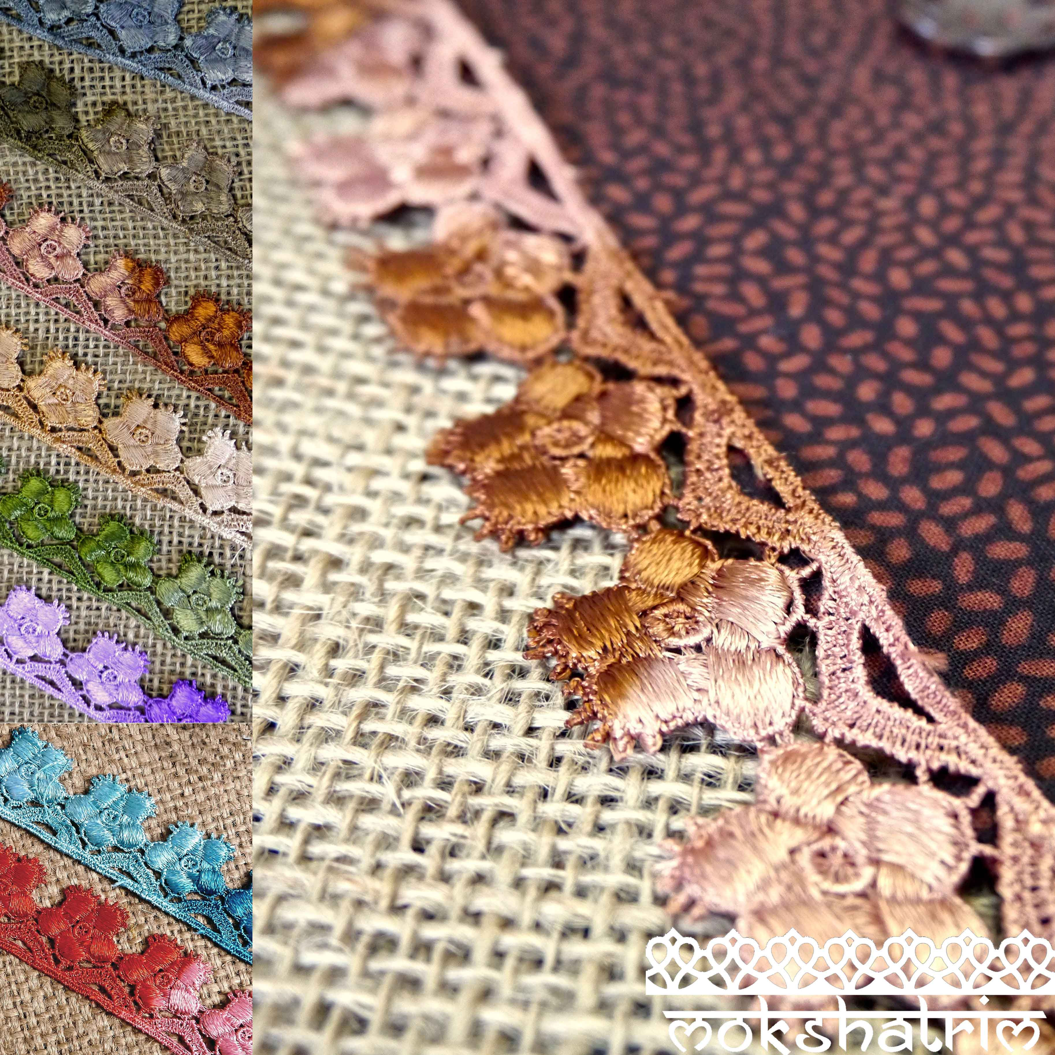 Flower Design Variegated Lace M203