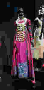 Principessa Eleanora ensemble, Galliano Haute Couture Autumn Winter 1998 Silk Faconne and Metal