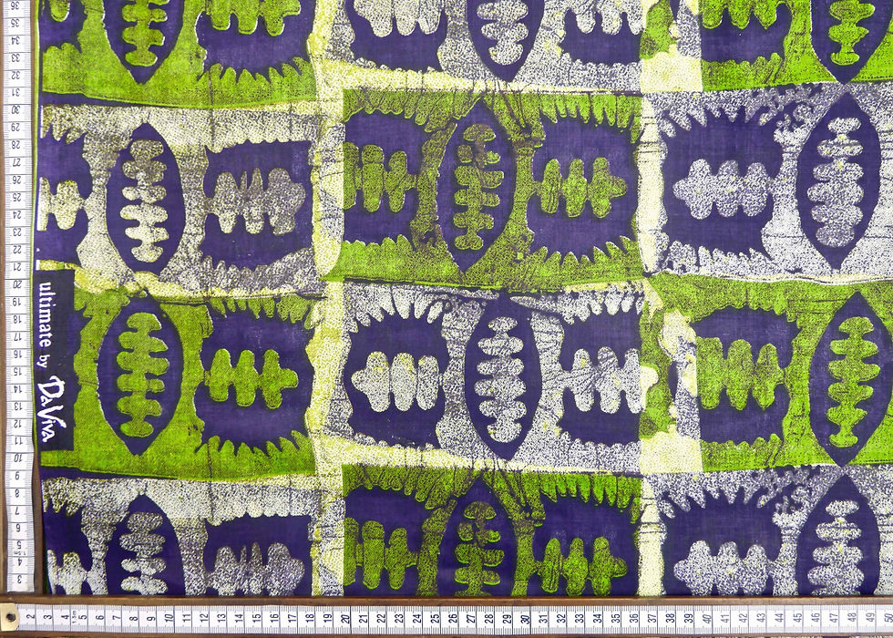 Green Seed batik tribal african wax ankara mokshatrim fabric cotton ethnic